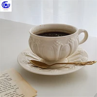 light luxury berry coffee cup dish european style small exquisite embossed ceramic cup milk jug coffee maker afternoon tea