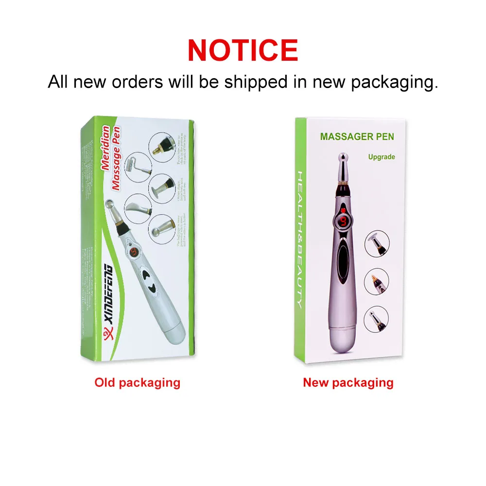 

5-Head Acupuncture Pen Laser Meridian Energy Pen Therapy Heal Massage Pen Body Back Face Massager Muscle Stimulator Pain Relief