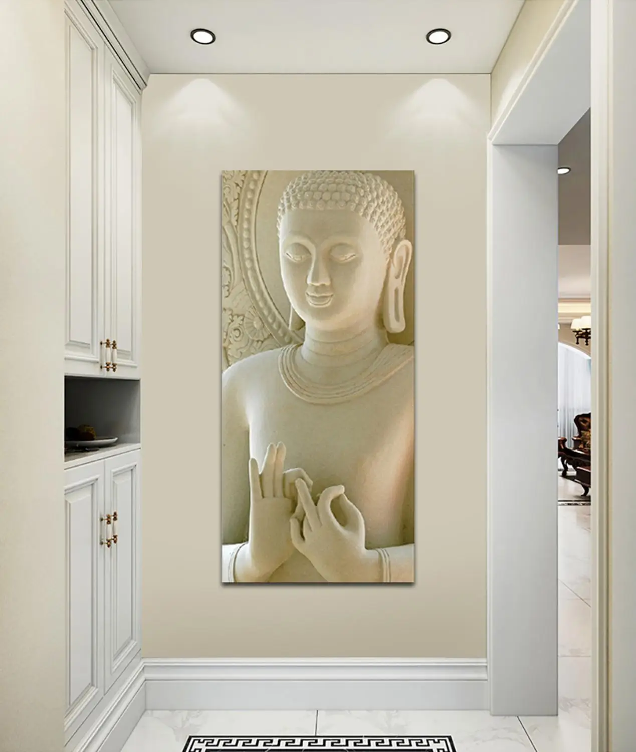 Портрет Будды картина маслом Постер и принты Настенный декор для гостиной