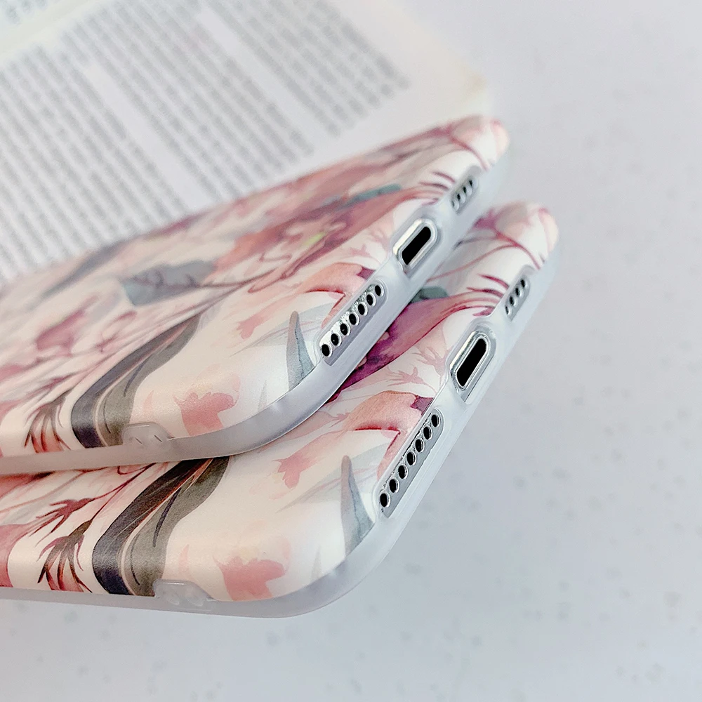LOVECOM винтажные красочные чехлы для телефонов с изображением цветов для iPhone 11 Pro Max XS Max XR 6 6S 7 8 Plus X XS мягкая IMD задняя крышка с цветочным рисунком Coque