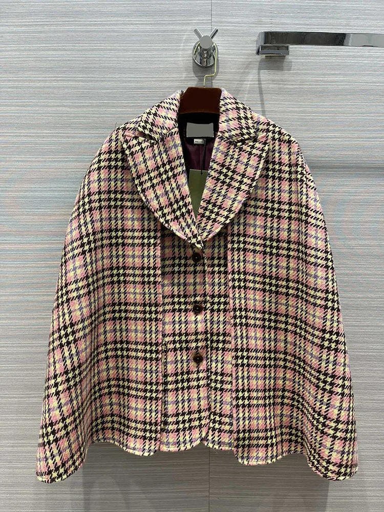 

Брендовый комплект из двух предметов высокого качества 2021 Ранняя весна офисные женские съемные мохеровые накидки из гусиных камней + одноб...