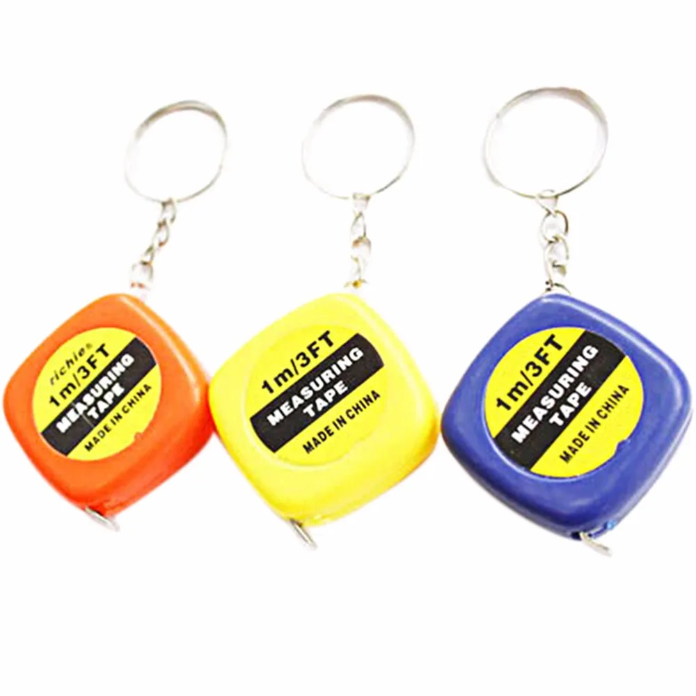 

1 Meter Color Random Keychain Keyring Tool Popular Mini Measuring Tape Portable Keychain Men Gift High Quality 1pc