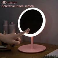 led light makeup folding magnifying lighted led face mirror adjustabletouch dimmer usb led vanity backlit table cosmetic mirror