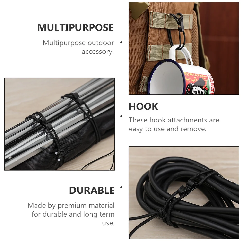 

20pcs Multipurpose Fastener Hook With Strap Backpack Accessories Outdoor Clip