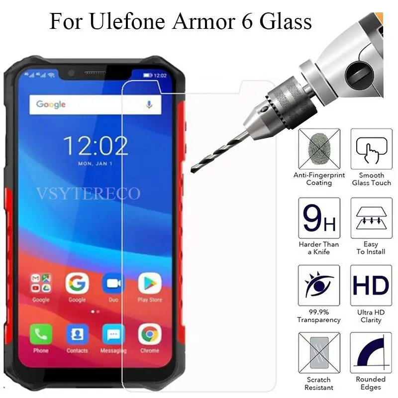 Ulefone Armor 6 закаленное стекло 9H Высококачественная защитная пленка