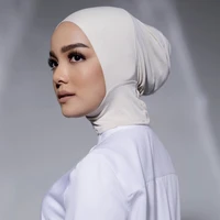 new jersey inner hijab muslim womens convenient bonnet solid color elastic soft sports bottom cap