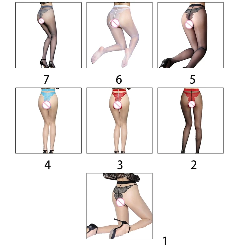 

Women Nylon Silky Tights Sexy Open Crotch Pantyhose Sheer Butterfly Stockings XX9D