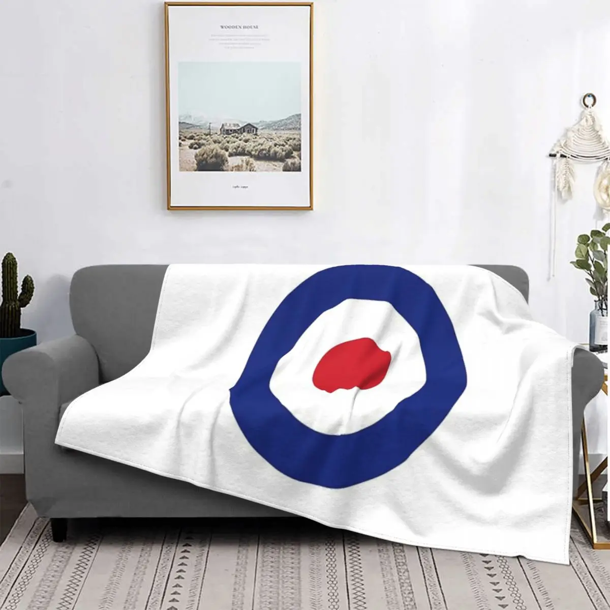 

Mod-Manta a cuadros con Logo, para colcha cama, sofá, manta de playa, edredones y colcha