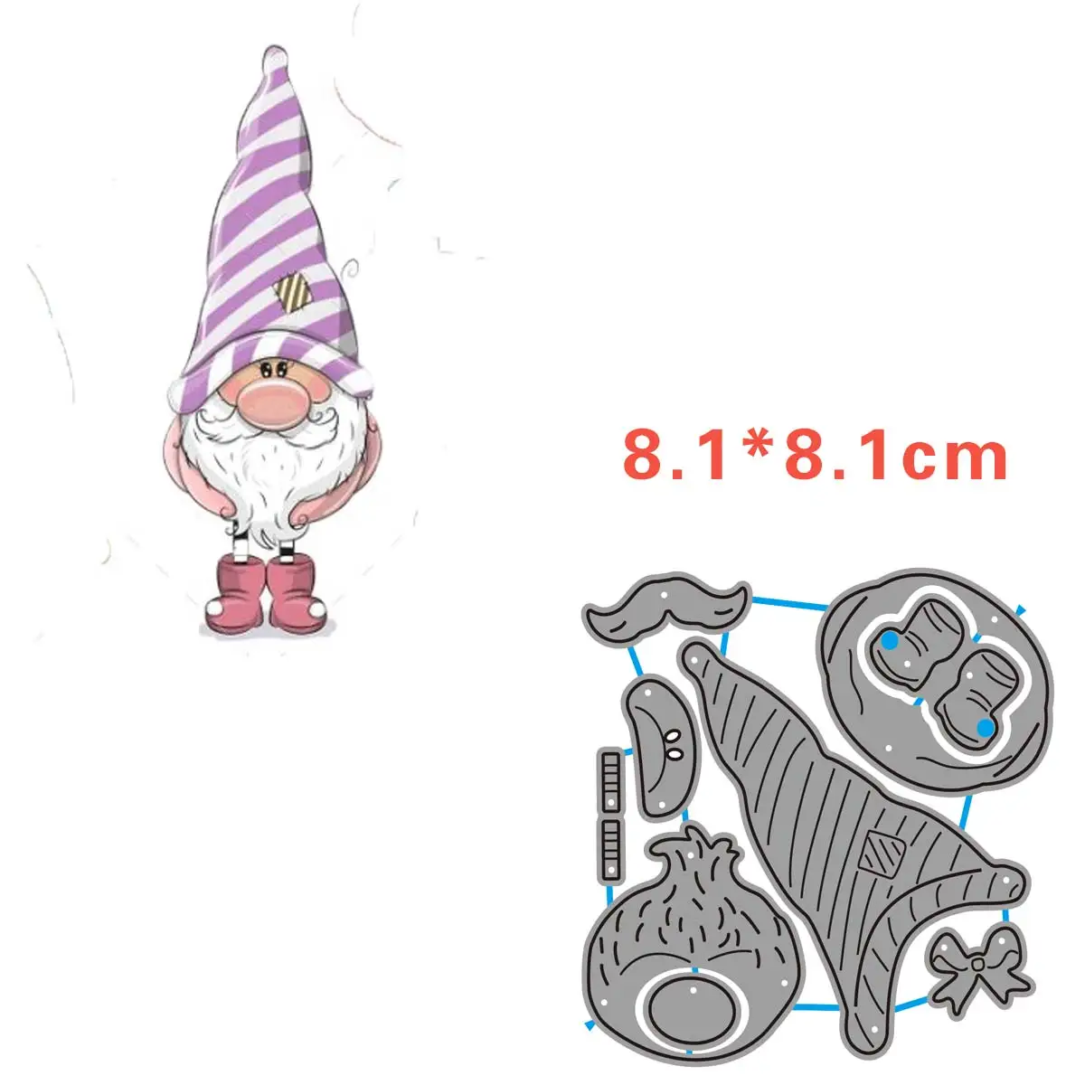 Рождественские штампы металлические Вырубные снеговик олень пингвин елки