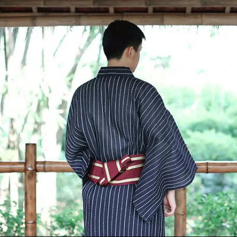 Традиционные японские мужские костюмы в полоску самурая мужское официальное