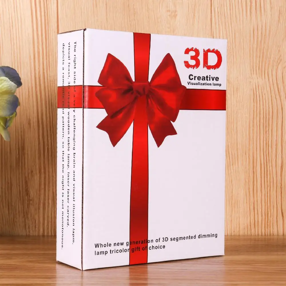 

USB 3D LED Night Light Table Lamp for Home Bedroom Decor Warm Light