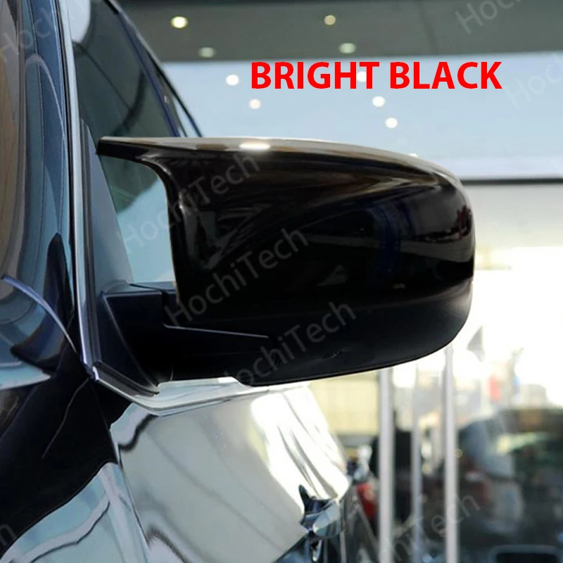 2pcs facelifted Excellent modified Rearview Bright black Carbon Fiber Pattern Mirror Cover caps For BMW X5 E70 X6 E71 2008-2013 images - 6