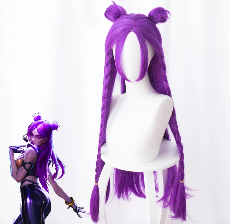 

Game LOL Kaisa Cosplay Wigs Daughter Of The Void Women Blue Purple Braid Hair Halloween Christmas Cosplay Wigs