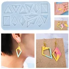 Серьги, силиконовая форма, геометрические серьги, ювелирные инструменты, ювелирные аксессуары, эпоксидная смола, форма, Ромбы, треугольники