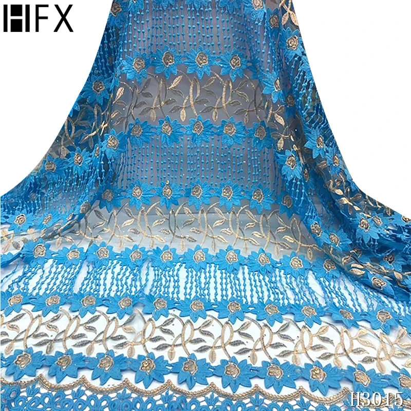 

African Laces Embroidered Nigerian Laces Fabric High Quality Dubai French Mesh flower Lace Fabric X3015