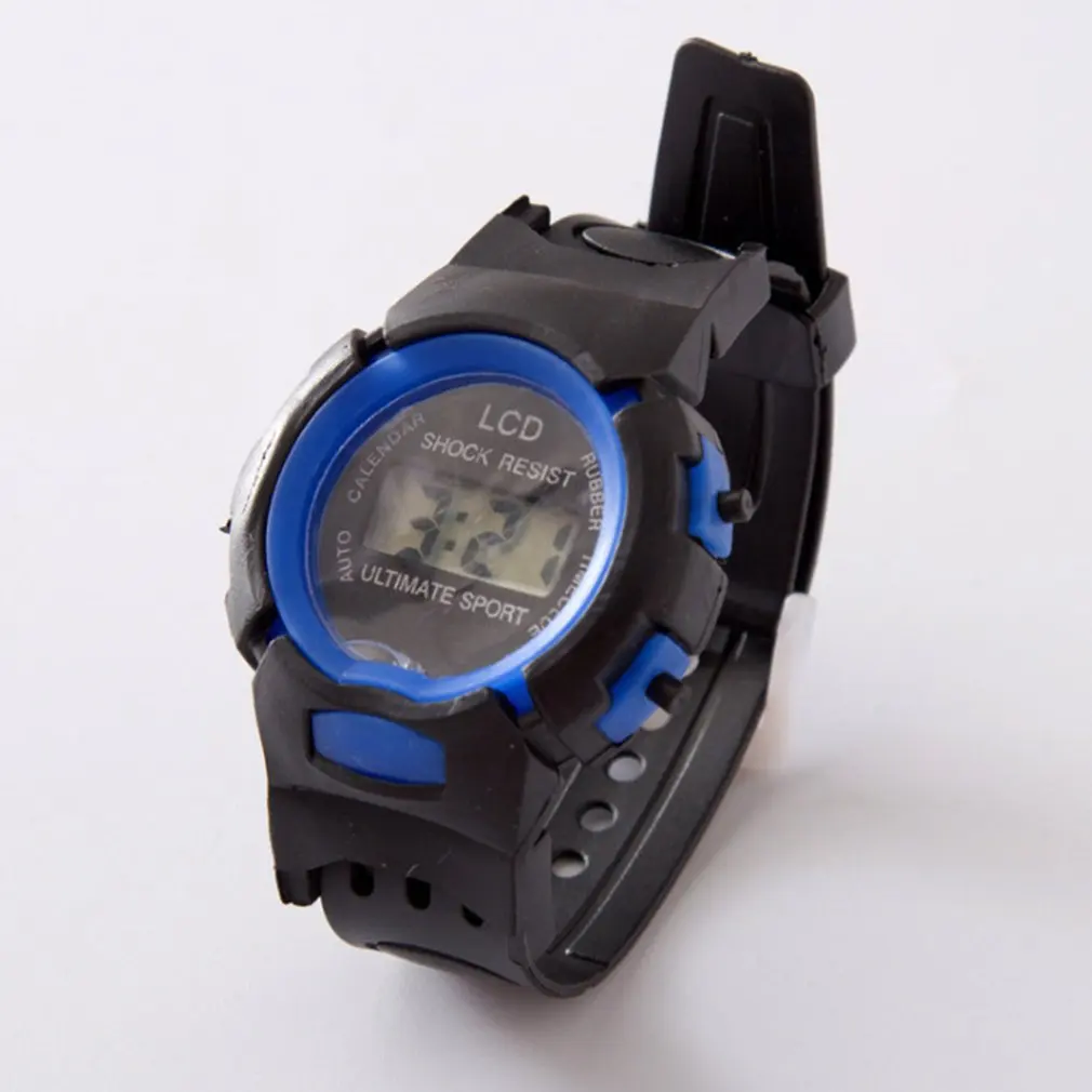 Reloj Digital multicolor para ni&ntilde;os, pulsera electr&oacute;nica multifunci&oacute;n con luz LED, resistente al agua, ideal para regalo-1