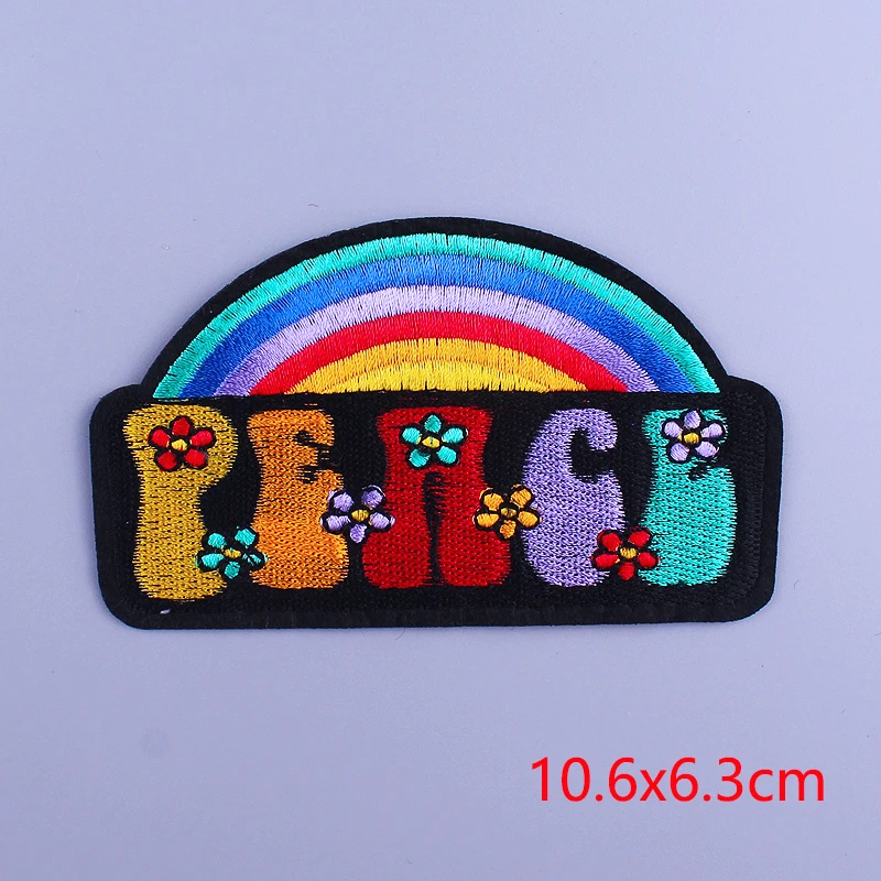 Радужный Флаг вышитая нашивка с сердцем и гордостью нашивки для одежды геев на