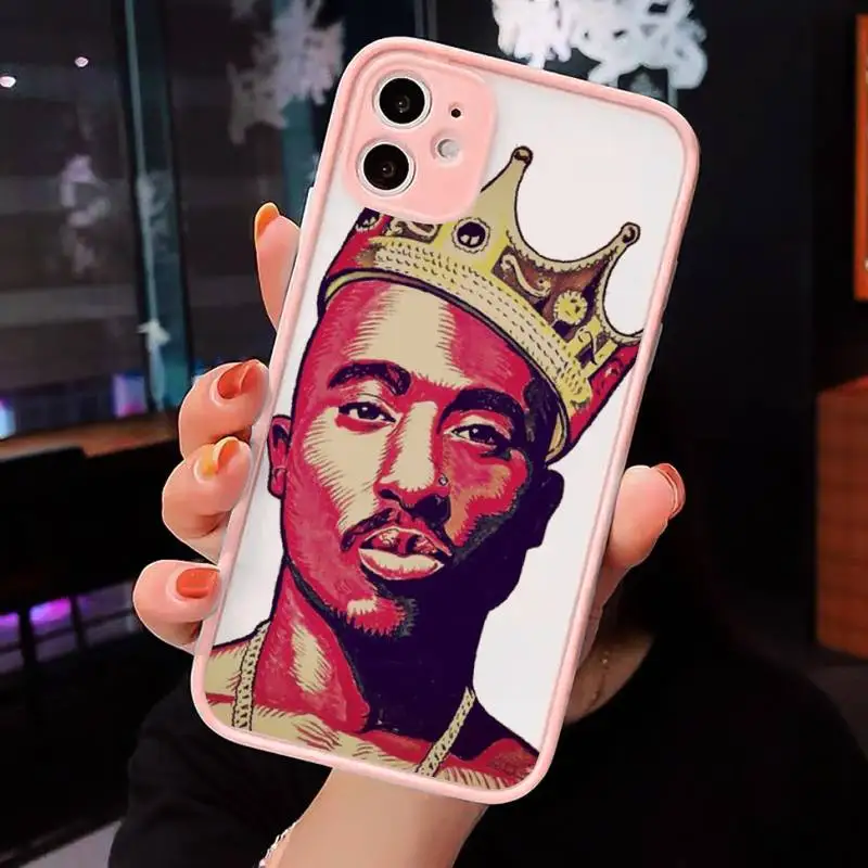 

Rapper 2pac Phone Cases Matte Transparent For iPhone 12 Mini 11 Pro XR XS Max 7 8 Plus