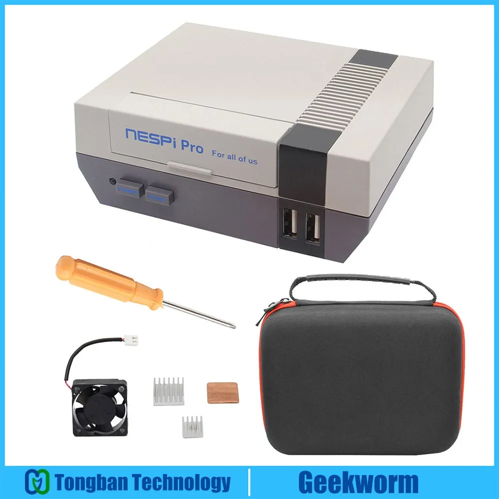 Новый чехол NESPi Pro с RTC Raspberry Pi 3 B + (Plus) NES FS Стильный вентилятором и радиаторами Model
