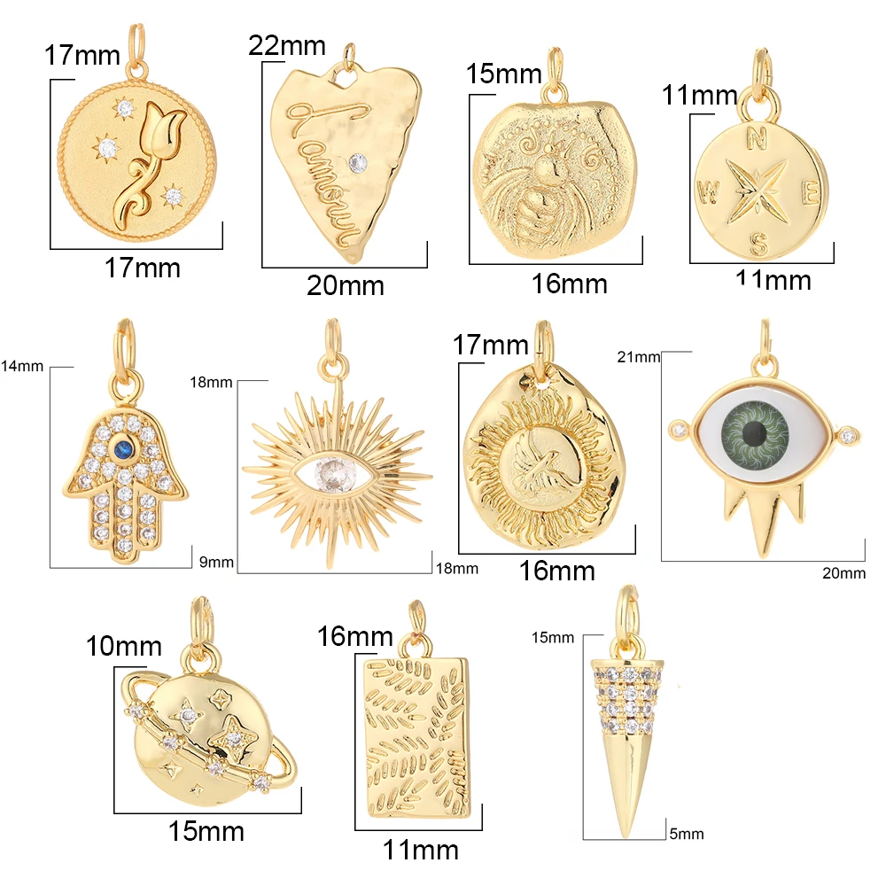 Подвески в виде звезд Луны для изготовления ювелирных изделий золотые монеты