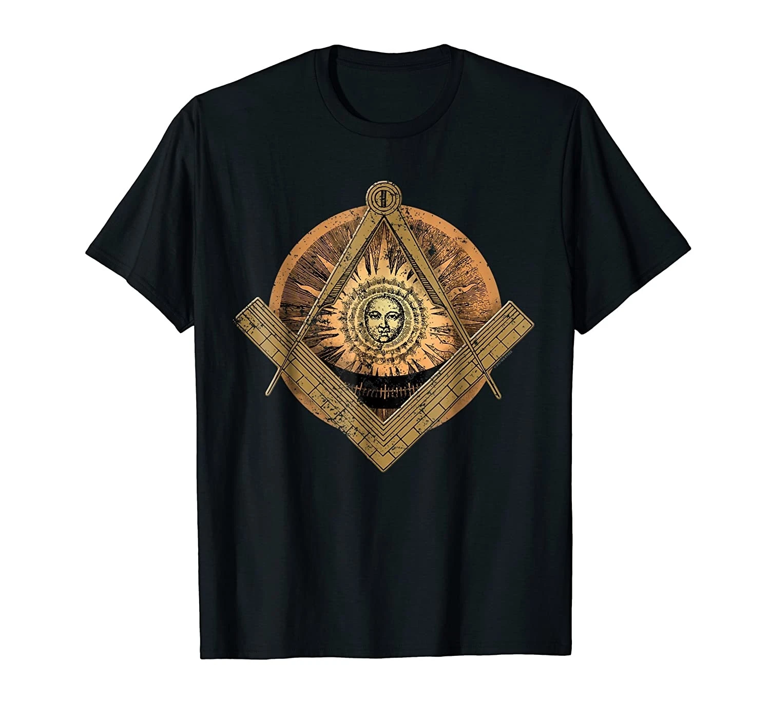 Freemason Masonic милое мастерское Золотая Футболка |