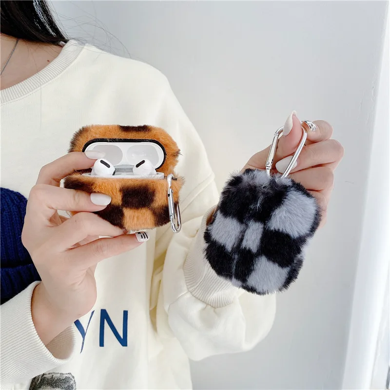 

Fluffy Plush Earphone Case For Apple Airpods 1 2 Pro Cover Fashion Lovely Headphones Fur Cases For Airpods 3 Charging Box