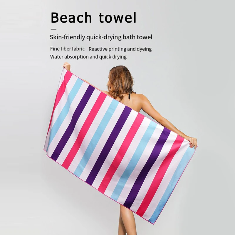 

Portable Beach Towel Superfine Fiber Quick Drying Printing Bath Towels Anti-slip Sand Mats Polyester Outdoor Beach Surf Towel