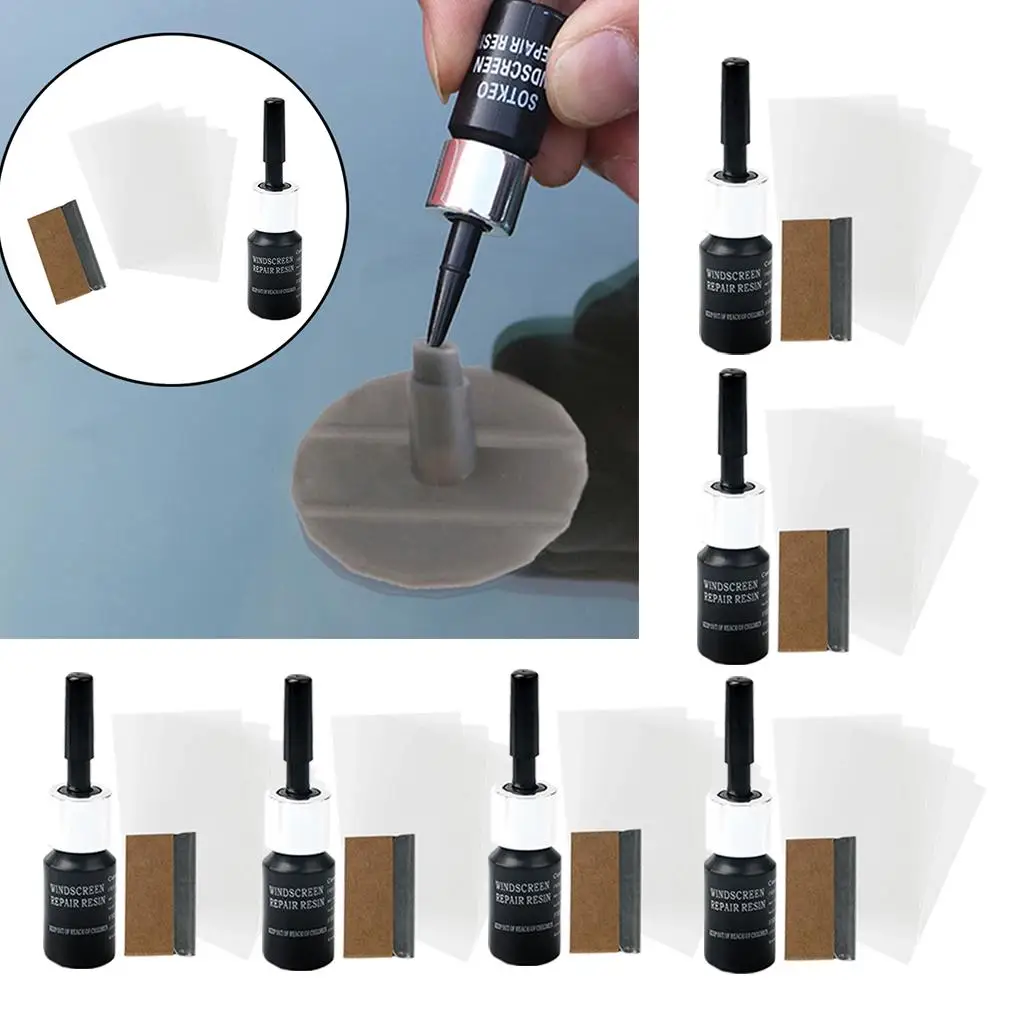 

6x Car Windscreen Windshield Glass Nano Repair Kit for Chips Cracks Scratches