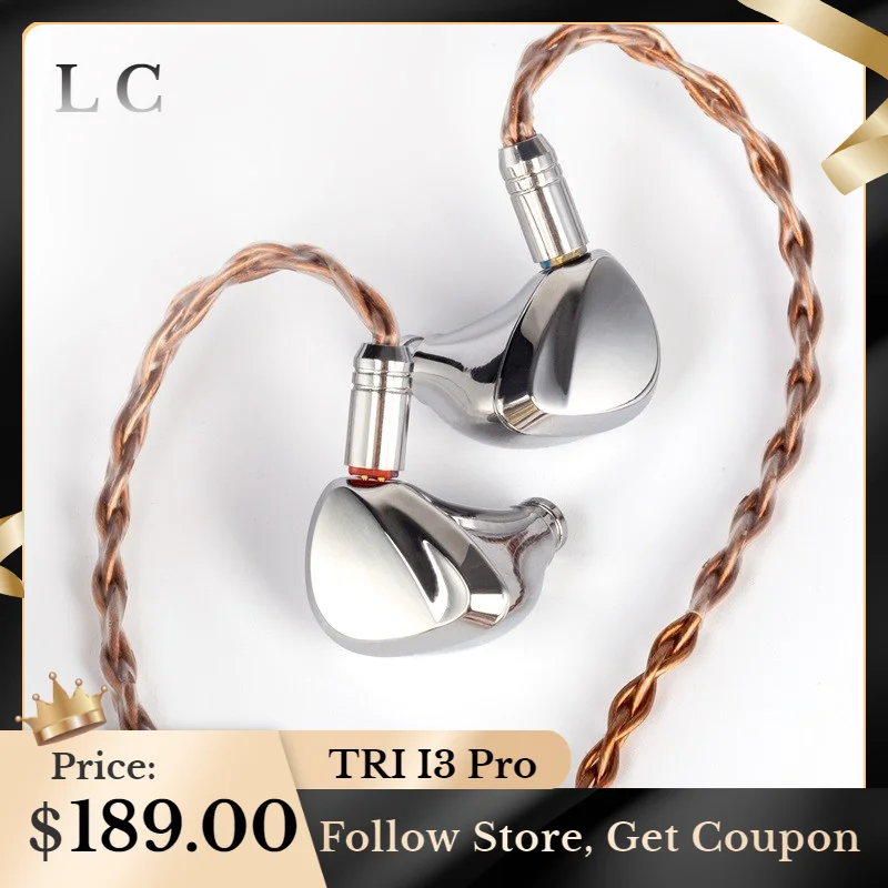

TRI I3 PRO In Ear Earphone 10mm Planar Magnetic+DD+BA HIFI Headphones 5N OFC Wired Headset Monitor Noise Cancelling Earbuds IEM