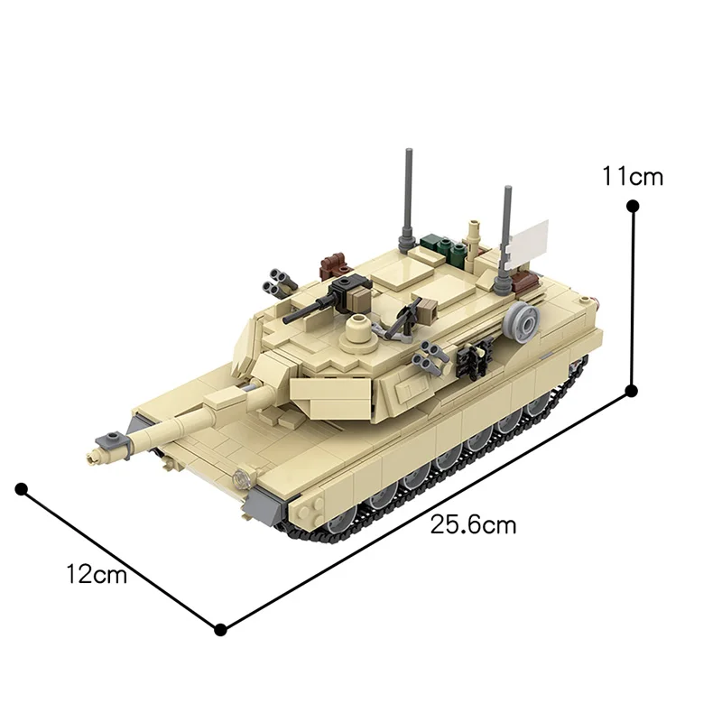 Конструктор MOC Military USS M1A2 Abrams Набор строительных блоков военная колесница сборный