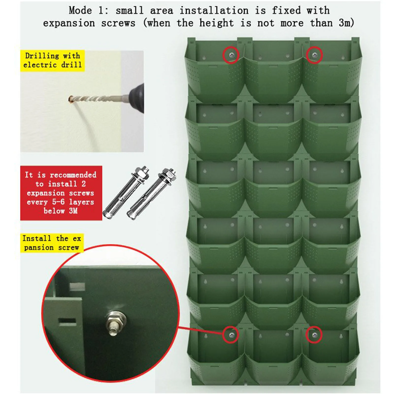 Вертикальный Зеленый горшок для растений настенный цветочный многослойный