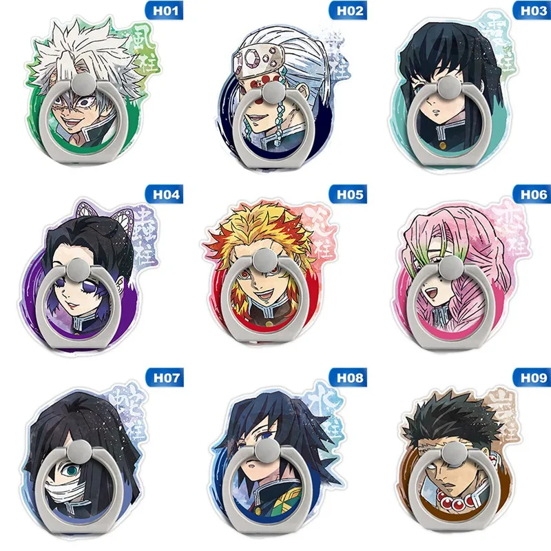 Мультфильм Demon Slayer палец кольцо Пряжка Кронштейн мобильный телефон