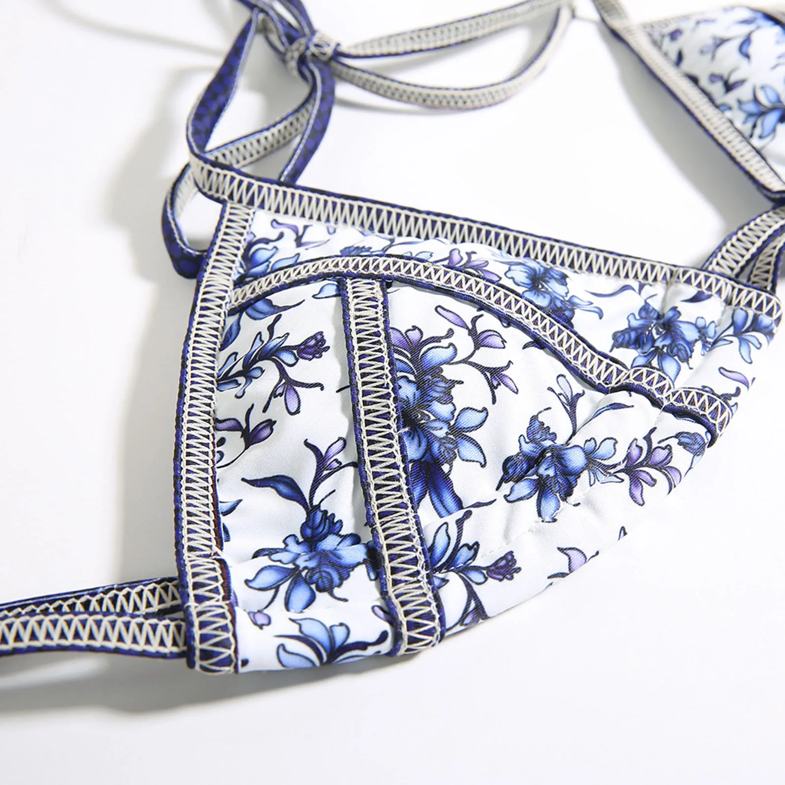 

Womail bikini micro bikini high waist bikini sexy Women Sexy Two-Piece Bandage Bikini Printing Swimwear Swimsuit Beachwear Set