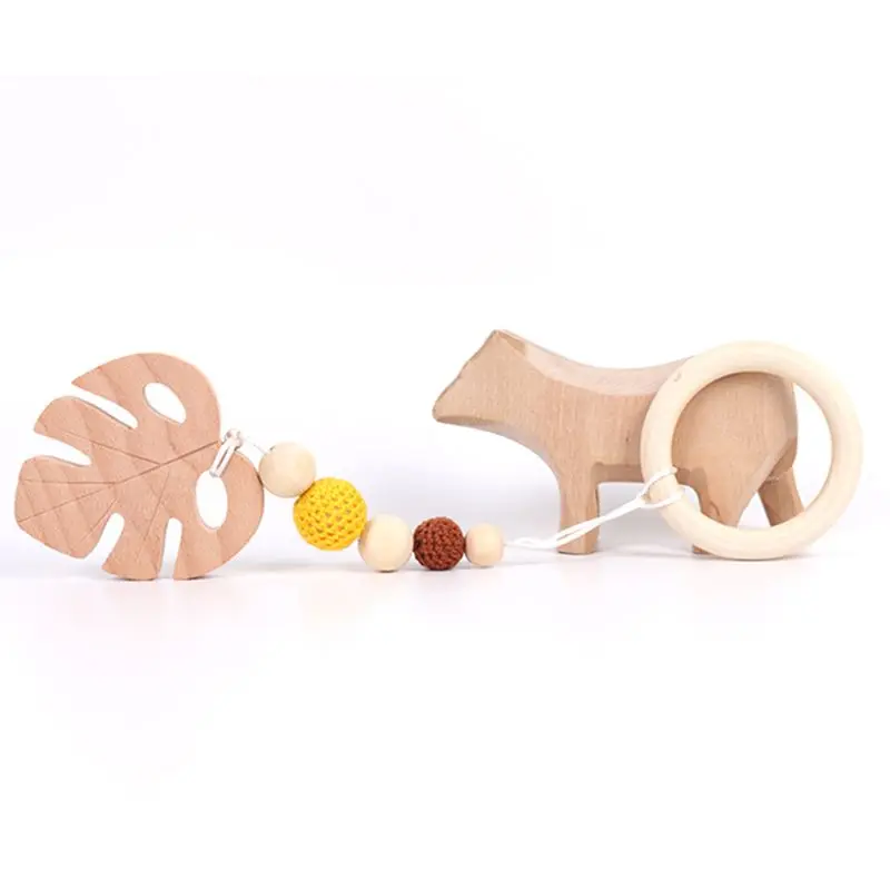 

Baby Play Gym Frame Wooden Beech Activity Gym Frame Stroller Hanging Pendants Toys Teether Ring Nursing Rattle Toys Room Decor