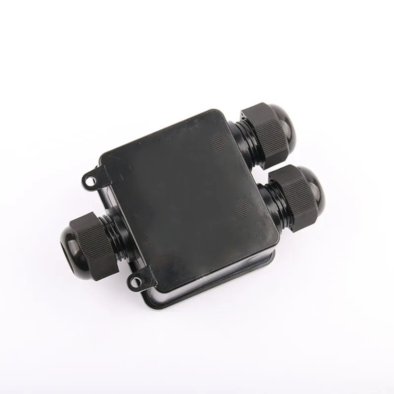 IP68 Waterproof Black Plastic Cable Wire Connector Gland Electrical 3-Cable Junction Box with Terminal | Обустройство дома