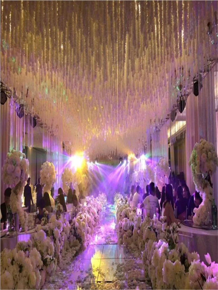 comprar 70inch180cm Extra Longo Artificial Flor De Seda Hortênsia Wisteria Guirlanda Para Jardim Casa Decoração De Casamento 6 Cores