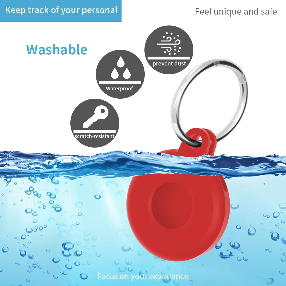 

Hot Anti-lost Device Keychain Protective Sleeve For Apple Airtags Liquid Silicone Protective Sleeve For Apple Locator Tracker