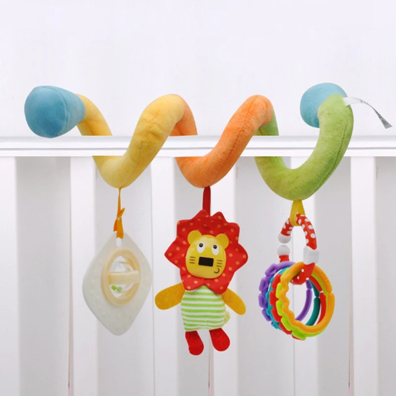 Детские игрушки подвесная спиральная коляска-погремушка милые животные