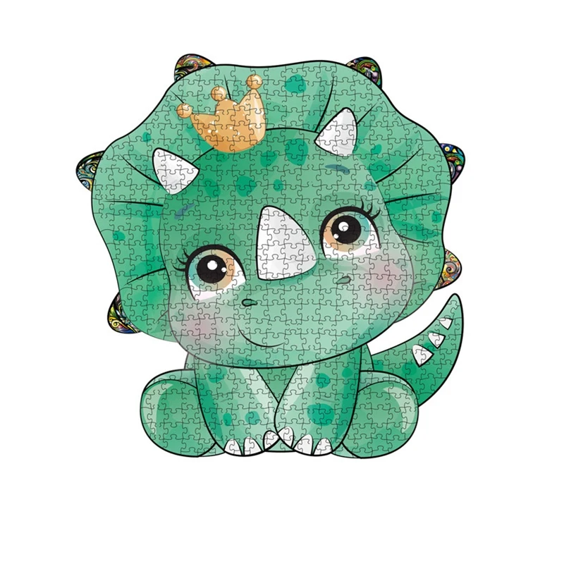 

Puzzle Toy Each Piece Is Cartoon Animal Irregular Jigsaw for Adults Kids Educational Birthday Toys Gifts Colorful