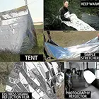 Наружное аварийное изоляционное одеяло из алюминиевой фольги, одеяло для выживания, первое спасательное одеяло для экстренных случаев, E7E6