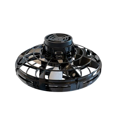 Flynova мини НЛО Дрон 3D прокатки индукции Дрон Квадрокоптер игрушка самолет Дрон светодиодный Fingertip гироскоп Игрушка Дети, игрушки для взрослых подарок - Цвет: Черный