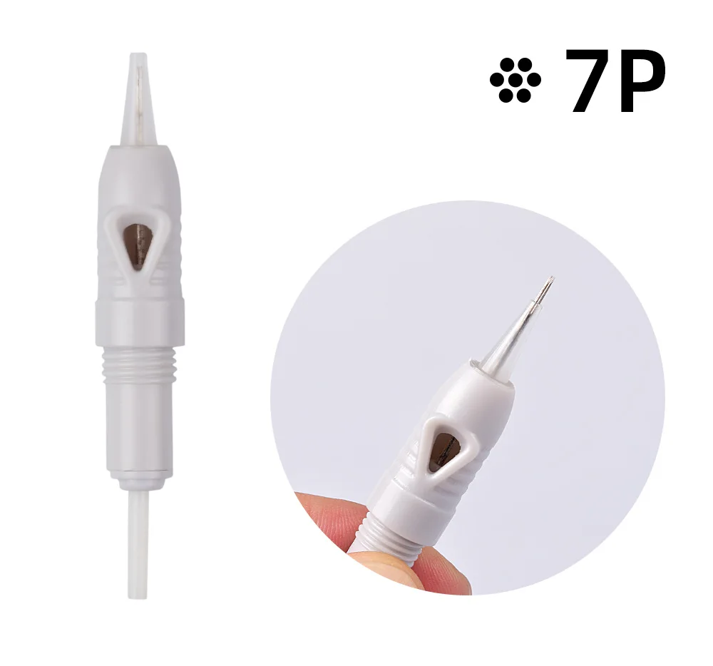 Тату для бровей, 10 шт. в партии, 1D/1R/3R/5R/7R/3FP/5FP/7FP, Одноразовые стерилизованные иглы для татуажа, Перманентный макияж, наконечники для бровей
