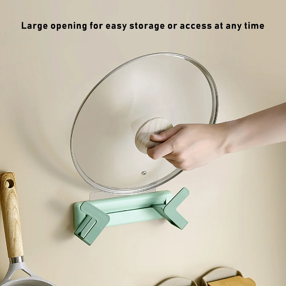 

Three Colors No Punching Pot Lid Rack Wall Mounted Multicolor Adjustable Kitchen Shelf Adjustable Chopping Board Kitchen Tools