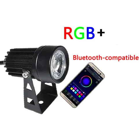 Беспроводной Светодиодный точечный светильник, 12 Вт, совместимый с Bluetooth, s RGB, декоративсветильник освещение для ландшафта, для дерева и дома, 220 В, 110 В