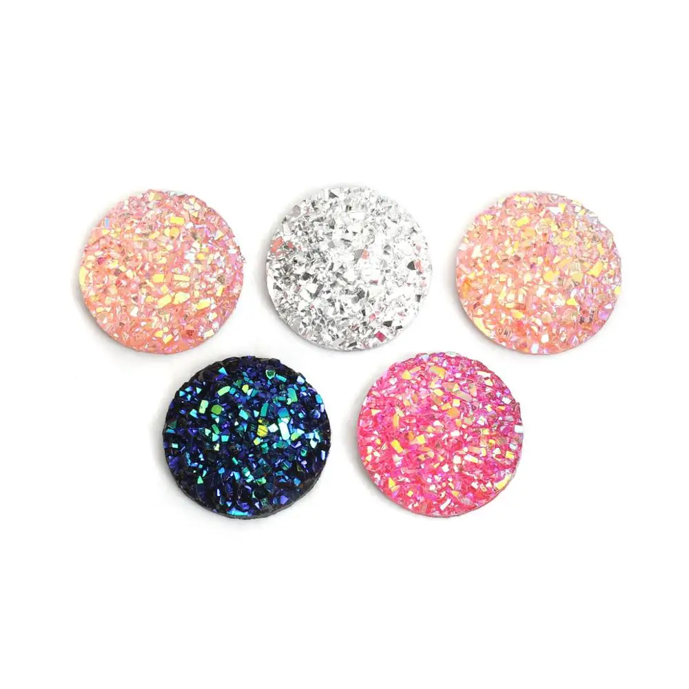 

DoreenBeads модная каучуковая Друза/друзная искусственная кабошон AB Цвет Круглый в случайном порядке ювелирные изделия DIY фурнитура 14 мм диаметр...