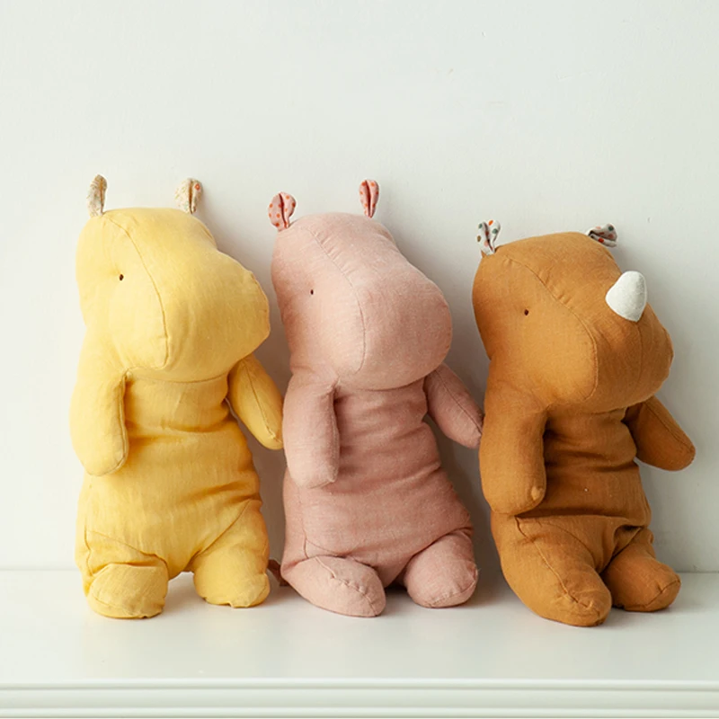 Мягкая хлопковая льняная детская игрушка Safar Rhino Рождественский Новогодний