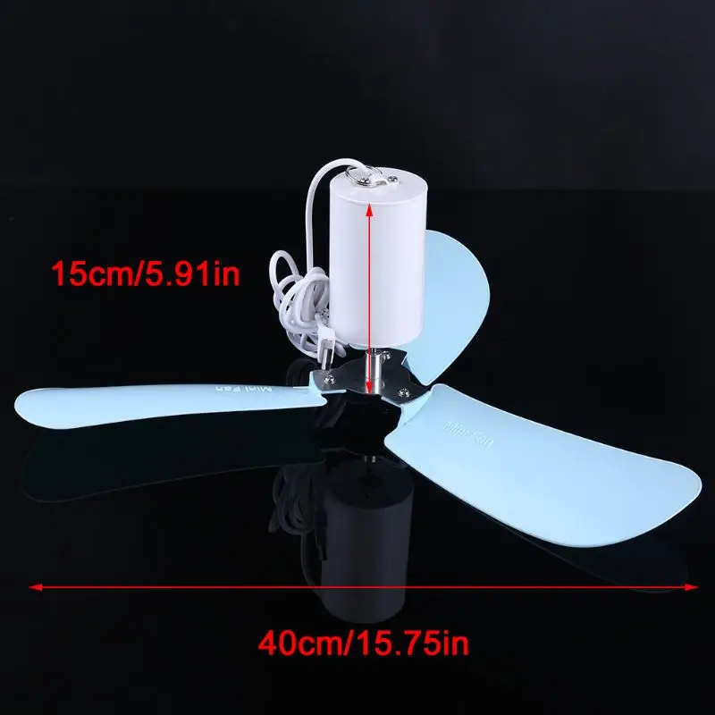 

Remote Control Timing 5V USB Hanging Fan Ceiling Fan for Home Bed Tent Camping