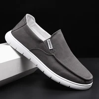 male canvas shoes spring autumn plimsolls men casual shoe lightweight simple breathable mans loafers soft slip on male footwear
