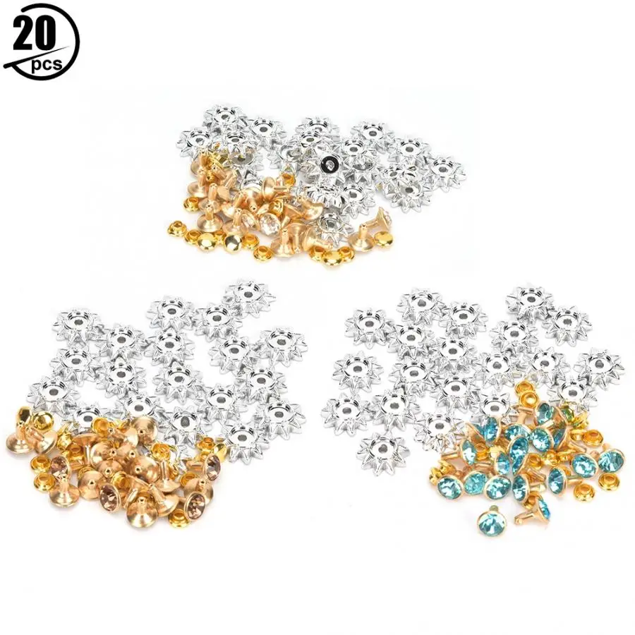 20 комплектов в форме подсолнуха набор заклепок сумки для одежды DIY украшения