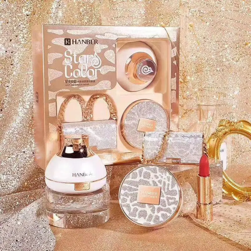 Набор для макияжа Все в одном профессиональный маленький кошелек помада 3 цвета